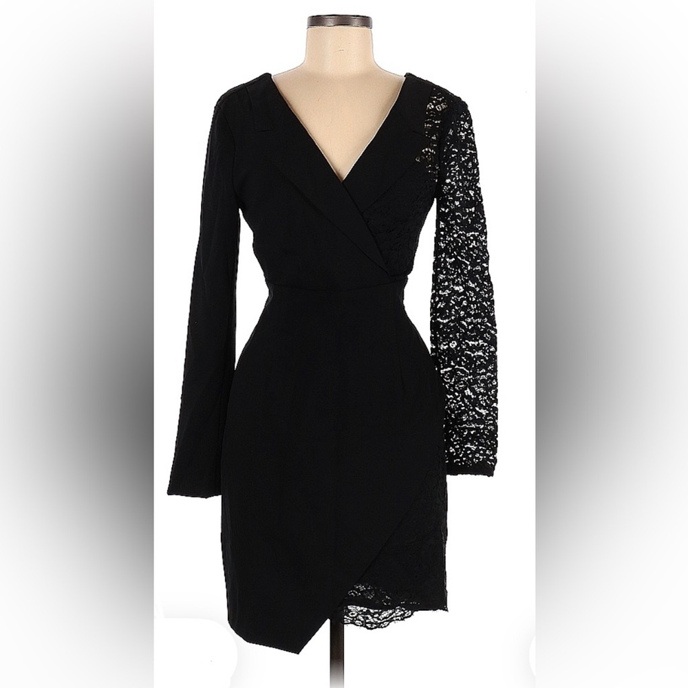 VENUS Black Lace Sheath Dress Size 6
